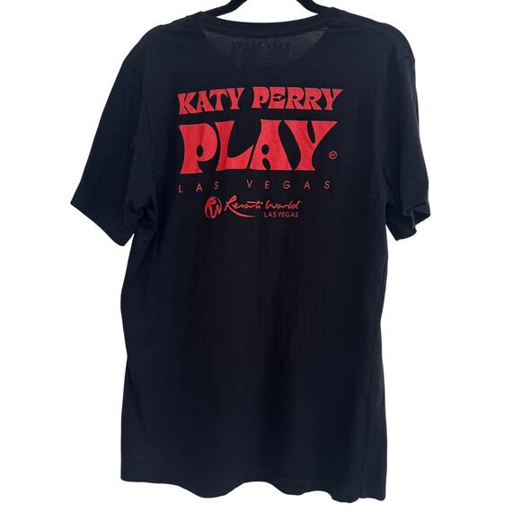 Katy Perry Unisex Black Graphic 100% Cotton Short Sleeve T Shirt Size L PLAY - Picture 2 of 7